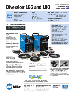 Spec Sheet - Miller Electric