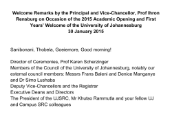 toespraak gelewer deur prof roux botha