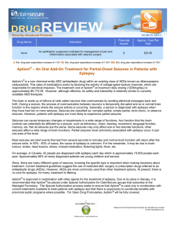 Aptiom &ndash; An Oral Add-On Treatment for Partial-Onset