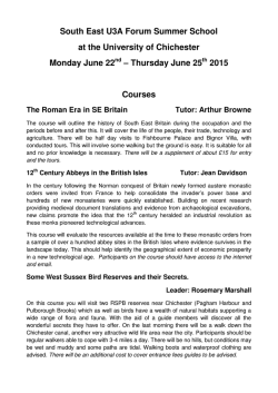 Chichester Summer School - U3A Site Builder Home Page