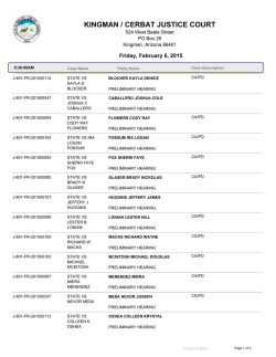 Kingman Justice Court Internet Calendar