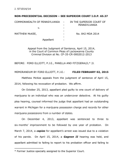 J. S71014/14 * Former Justice specially assigned to the Superior