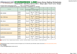 HONG KONG - West Africa Service (WA1)