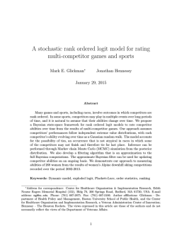 A stochastic rank ordered logit model for rating