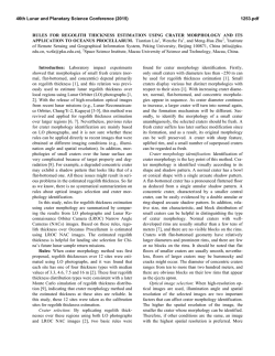 Rules for Regolith Thickness Estimation Using Crater Morphology