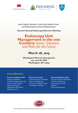 Endoscopy Unit Management in the 21st Century
