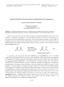 Tetrahedron Letters,Vol.27,No.49,pp 5939-5942, 1986 0040-4039