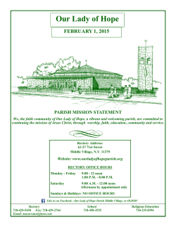 february 1, 2015 - Our Lady of Hope Parrish