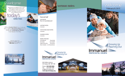 Bulletin - Immanuel Pentecostal Church