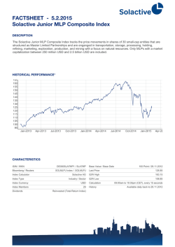 FACTSHEET - Solactive Junior MLP Composite Index 30.1.2015
