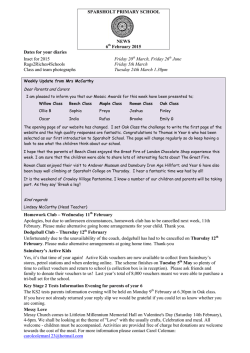 Latest Newsletter - Sparsholt C of E Primary School