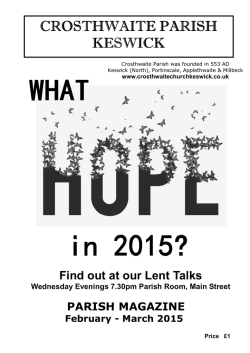 MAGAZINE February - Crosthwaite Church Keswick