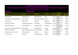 Current Register of Dry Cleaning Establishments