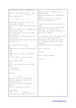 Thinking Out Loud chord chart