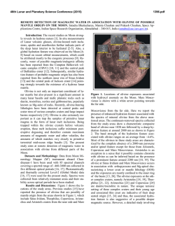 REMOTE DETECTION OF MAGMATIC WATER IN ASSOCIATION