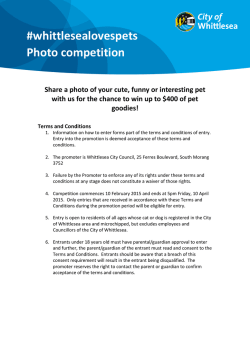 Whittlesea Loves Pets photo competition