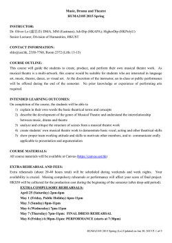 Music, Drama and Theatre