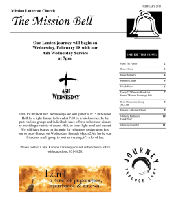 The Mission Bell - Mission Lutheran Church