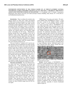 nontronite detections in nili fossae based on an impact
