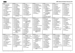HBO Vietnam Schedule February 2015