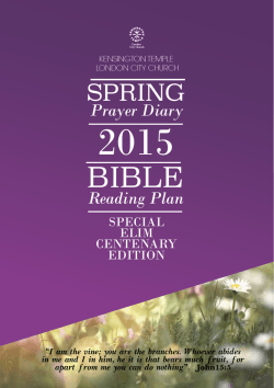 Spring 2015 - Kensington Temple