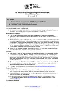 UN Mission for Ebola Emergency Response (UNMEER) External
