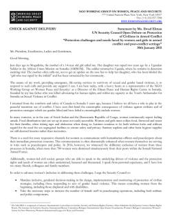 Statement to the UN Security Council open debate on Protection of