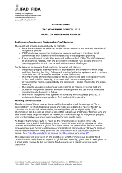 Concept Note - Panel on Indigenous Peoples