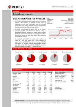 The Pivotal Point For AVTECH