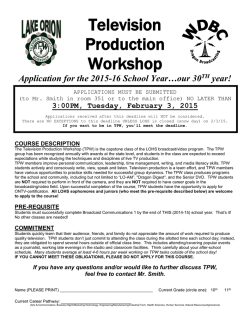 your tpw application! - WDBC Dragon Broadcasting