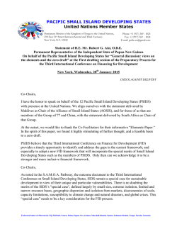 PACIFIC SMALL ISLAND DEVELOPING STATES United Nations