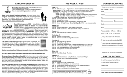 Bulletin 1/25/15 - Community Bible Church