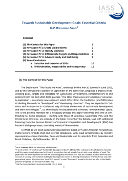 Towards Sustainable Development Goals