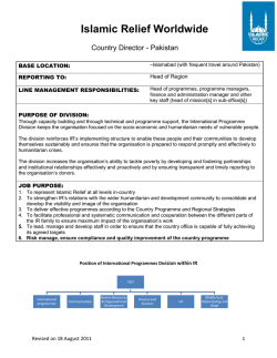 Download Job Description - Islamic Relief Worldwide