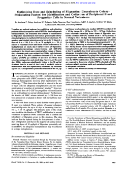 progenitor cells in normal volunteers