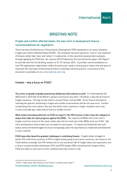BRIEFING NOTE - International Alert