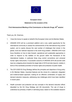 29 January 2015 - United Nations Office on Drugs and Crime