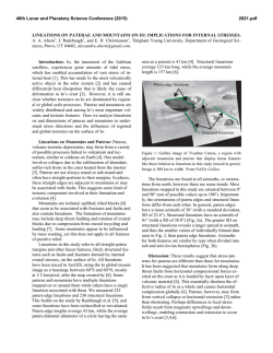 LINEATIONS ON PATERAE AND MOUNTAINS ON IO