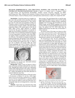 DETAILED MORPHOLOGICAL AND STRUCTURAL MAPPING AND