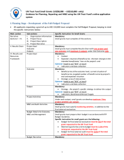 UN Trust Fund Small Grants - UN Women Grants Management System