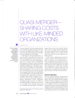 QUASI-VERGER SHARI\G COSTS WITH LIKE