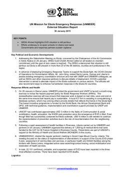 UN Mission for Ebola Emergency Response (UNMEER) External