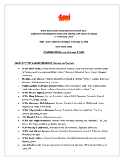 Confirmed Speakers list - DSDS 2015