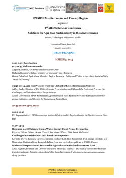 2nd UN SDSN for the Mediterranean Conference: