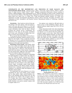 Constraints on the Distribution and Thickness of - USRA