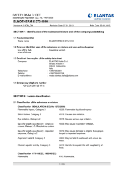 Elmotherm&reg; 073-1010 MSDS - WES | Wire Electric Supplies