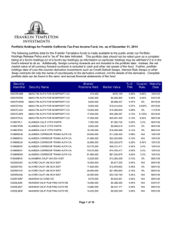 The following portfolio data for the Franklin Templeton funds is made