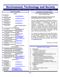 Winter 2015 - American Sociological Association Section on