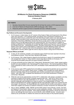 External Situation Report