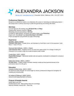 Alexandra Jackson | Character Artist